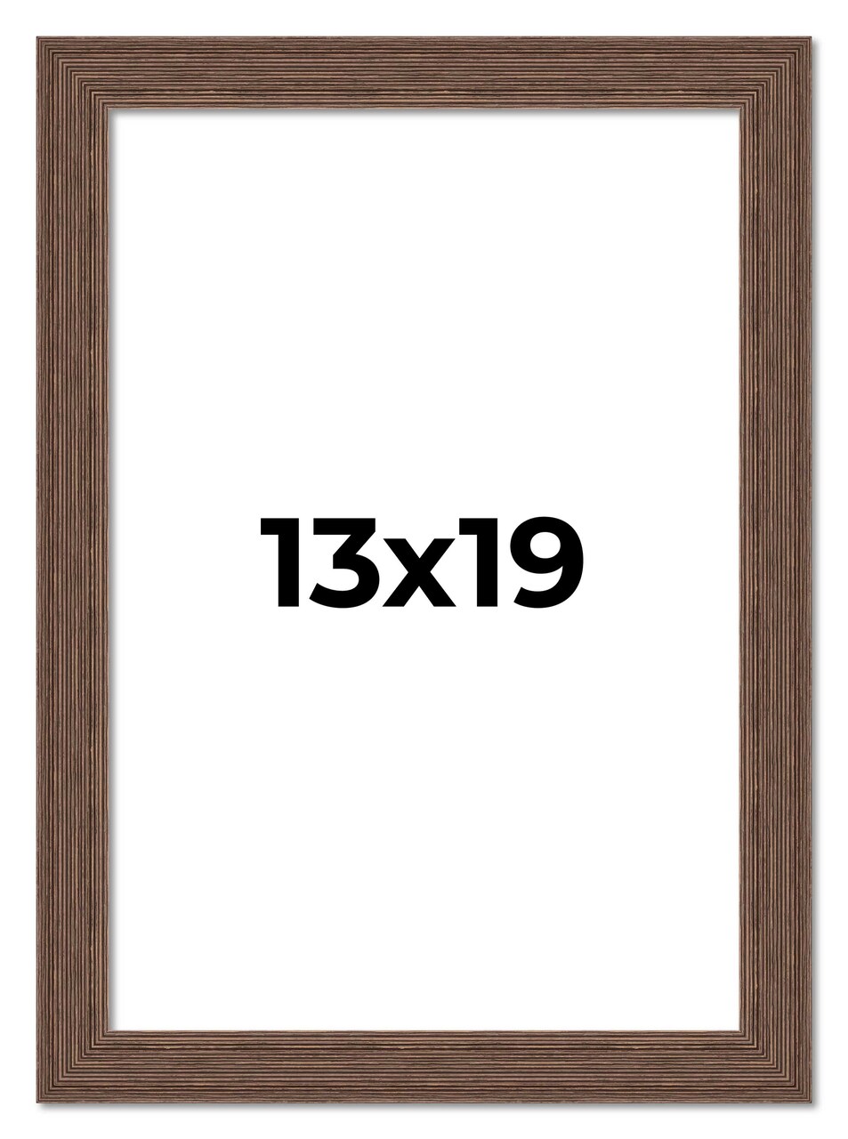 13x19 Wide Barnwood Picture Frame with UV-Resistant Acrylic & Acid Free Backing, Available in 6 Paint Finishes - Grey, Brown, White, and Black